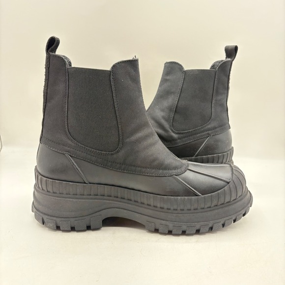 Ganni Outdoor Chelsea Boots Rubber Canvas Lug Sole Waterproof Size 38 US 7.5-8 - Picture 6 of 10